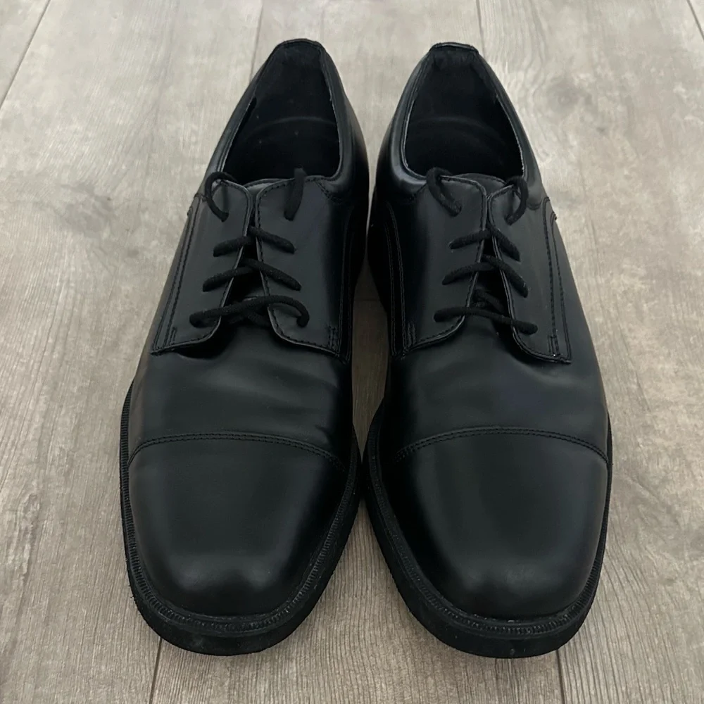 Rockport Waterproof Black Leather Dress Shoes Men’s Size 9W EUC